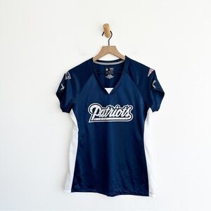 New England Patriots Women's NFL Jersey Style Shirt Size Medium Blue Football
